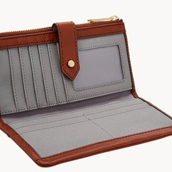 New Fossil Leather Clutch NWT - Picture 5 of 5